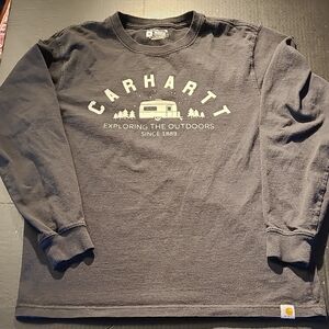 Carhartt RELAX FIT Black Outdoor Graphic Long Sleeve Tee